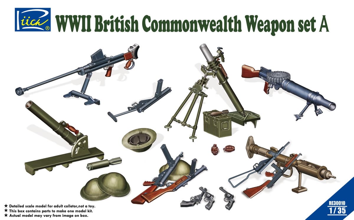Riich Models Riich Model 1/35 WWII British Commonwealth Weapon Set A (RE30010)