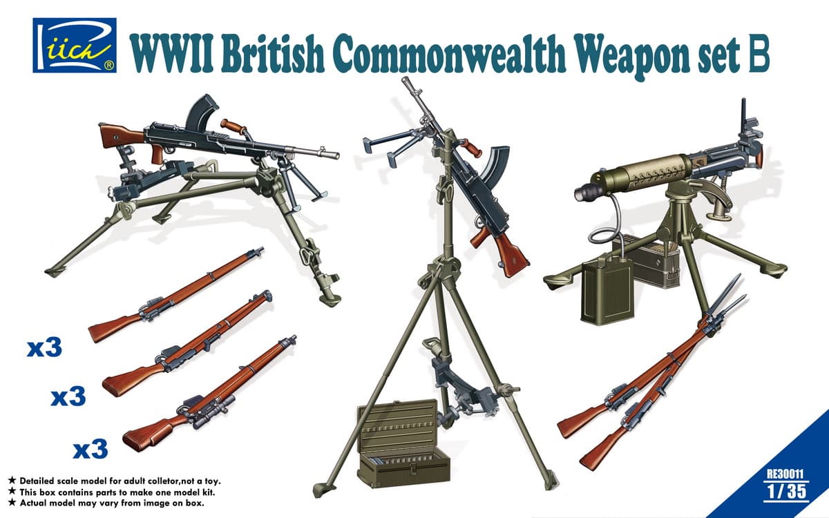 Riich Models Riich Model 1/35 WWII British Commonwealth Weapon Set B (RE30011)