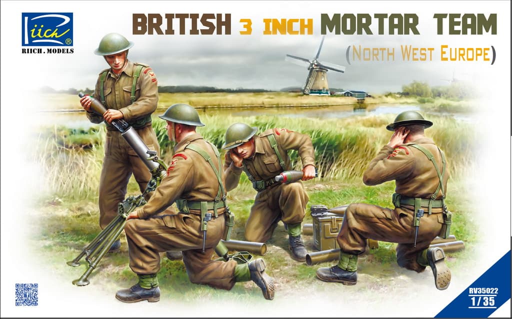 Riich Models Riich Model 1/35 British 3 Inch Mortar Team Set (RV35022)