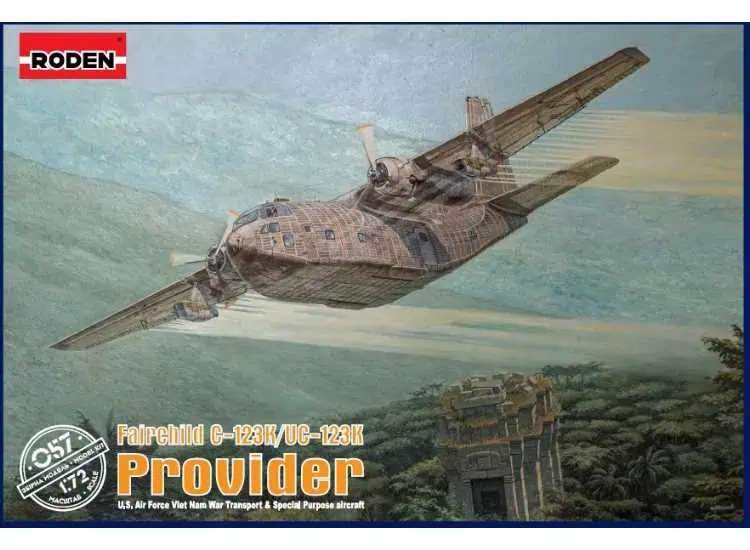 โมเดลเครื่องบิน RODEN 1/72 RO057 FAIRCHILD C-123K/UC-123K 