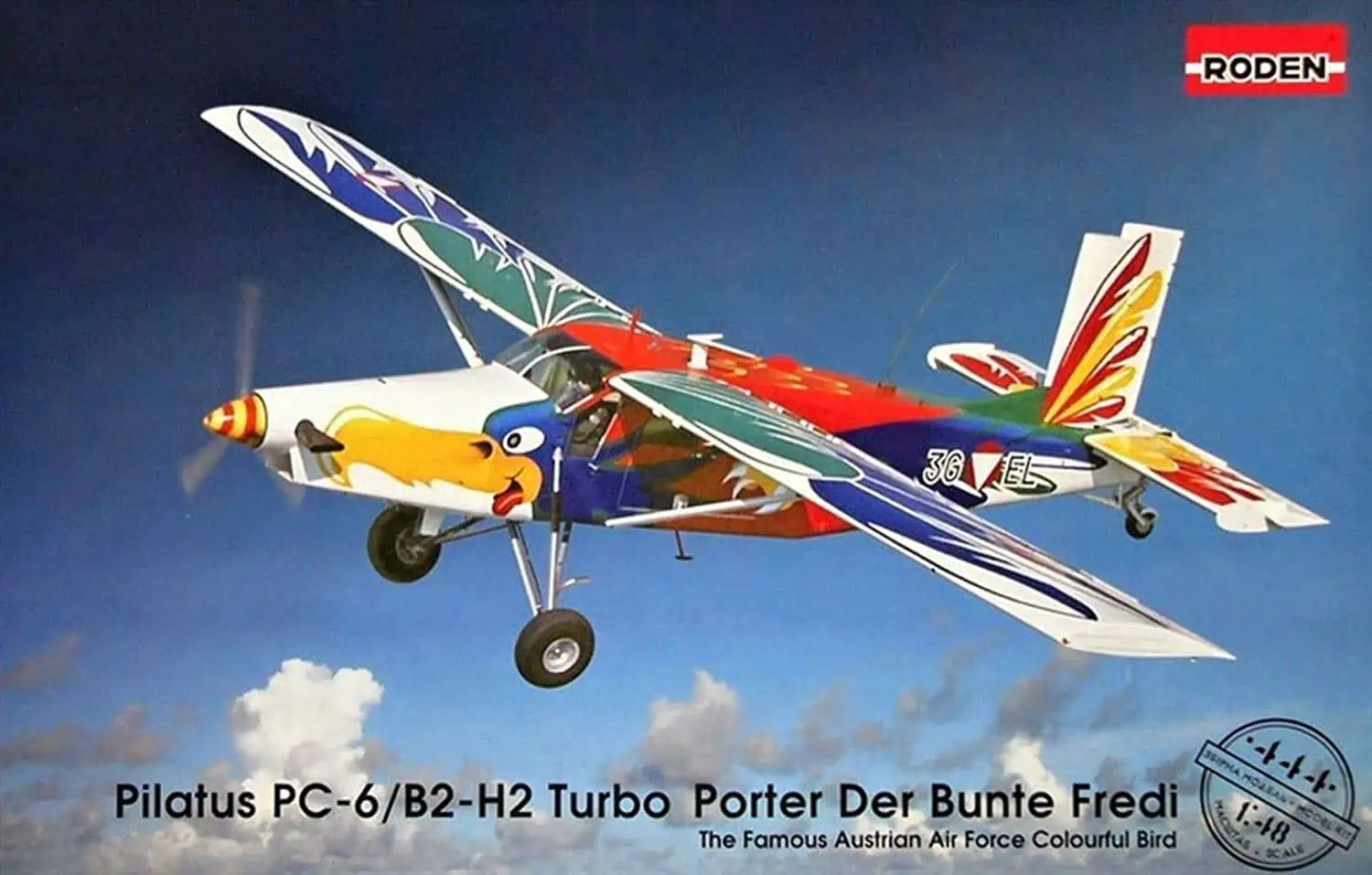 โมเดลเครื่องบิน RODEN 1/48 RO444 PILATUS PC-6/B2-H2 TURBO-PORTER