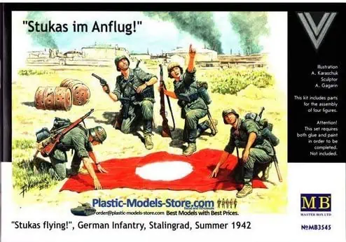 โมเดลฟิกเกอร์ Master Box 1/35 MB3545 Stukas flying!, German Infantry, Stalingrad, Summer 1942