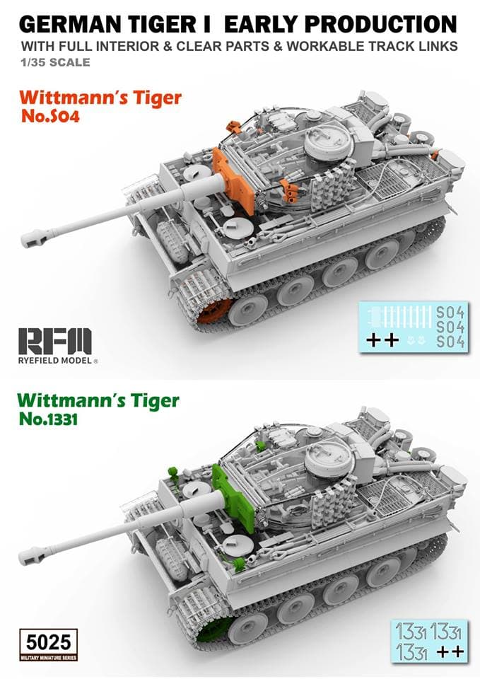 Rye Field Model 1/35 Tiger I Early Production (RFM5025) - RFM5025