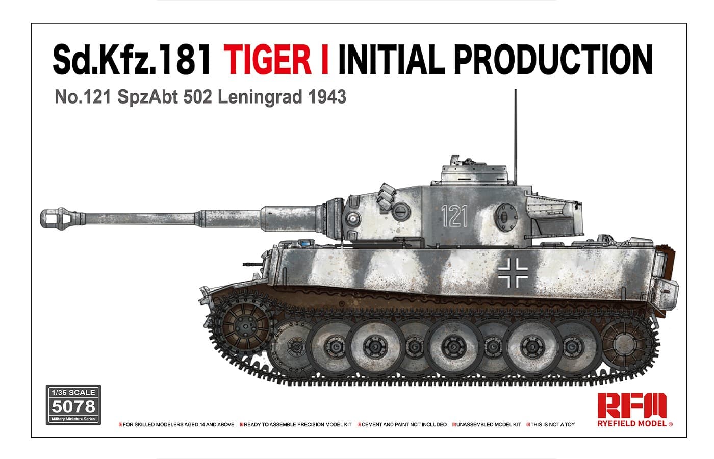 Rye Field Model 1/35 Sd.Kfz.181 Tiger I INITIAL PRODUCTION (RFM5078)