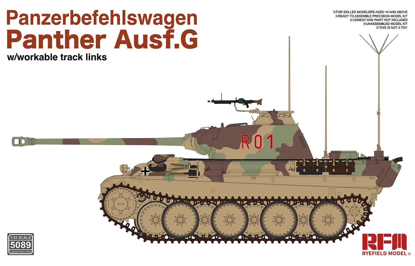 Rye Field Model (RFM) 1/35 Panther Ausf.G Panzerbefehlswagen (RFM5089) - RFM5089