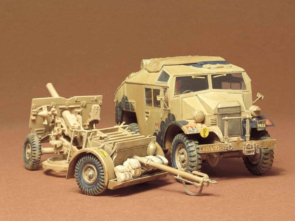 Tamiya 1/35 British 25 Pdr. Field Gun & Quad Gun (TA35044)