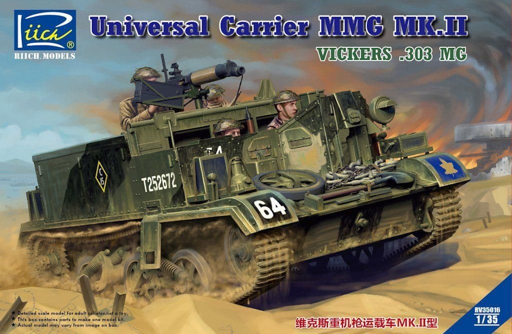 Riich Model 1/35 Universal Carrier MMG Mk.II (.303 Vickers MMG Carrier) (RV35016)